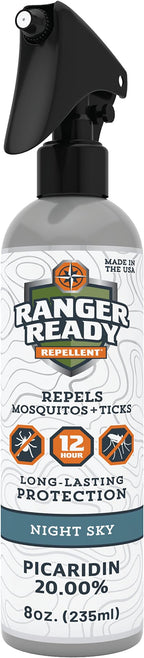 Ranger Ready Repellents Picaridin Insect Repellent & Tick Spray, Night Sky Scent Deet-Free Bug Spray (8 Oz., Pack of 1)