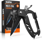 Stocking Stuffers for Men Adults, Multitool Carabiner with Pocket Knife, Christmas Gifts for Men Him, Folding Knives, Bottle Opener, Window Breaker and Screwdriver, Survival Gear for Camping Hiking