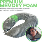 Sacred Thread Rayon Derived from Bamboo Travel Neck Pillow for Airplanes, Memory Foam for Airplane, Ergonomic Design Neck Rest, Travel Pillow for Sleeping
