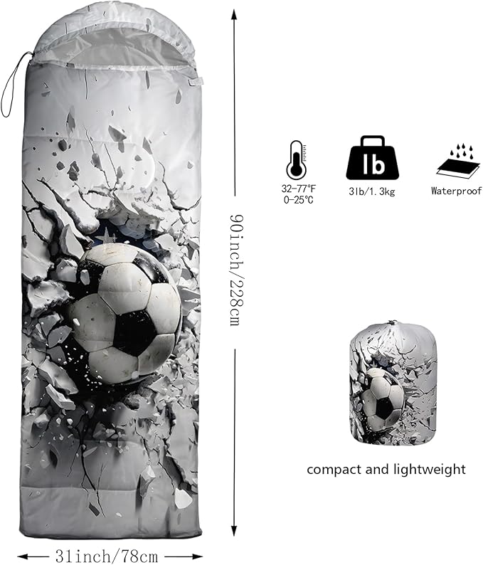 QOOMO Animals Camping Sleeping Bags,3 Season Warm & Cool Weather,Lightweight,Waterproof Sleeping Bags for Adults & Kids,Traveling,and Outdoors,Camping Gear Equipment