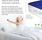 King Koil Luxury Twin Air Mattress with Built-in Pillow Top & Integrated High-Speed Patented Pump – 20" Inflatable Twin Blow Up Airbed for Camping, Home & Guests, Waterproof, 1-Year Warranty
