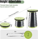 Upgraded Foldable Stool Thickened, Portable Collapsible Stool Retractable Stool for Fishing, Hiking Tours, BBQ, Parties, Outdoor Activities (Olive Green)