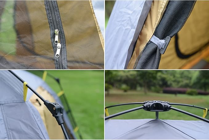 Wind Tour 3-4 Persons Instant Automatic Family Camping Tent Quick Set up Tent for Beach, Traveling, Hiking, Mountaineering, Outdoor Activities