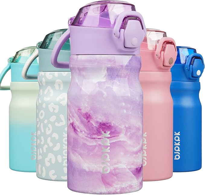 BJPKPK Stainless Steel Insulated Water Bottle With Straw Lid 14oz Reusable Metal Thermo Bottles Keep Cold And Hot,Dawn