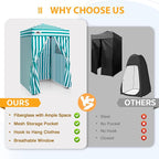 EAGLE PEAK Flex Ultra Compact 4x4 Pop-up Canopy, Sun Shelter, Changing Room, Portable Privacy Canopy Cabana for Pool, Fashion Photoshoots, or Camping, White/Light Blue