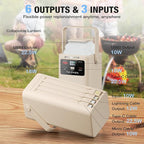 Portable Power Station 99Wh 27000mAh Portable Charger Power Bank with Camping Light 22.5W Fast Charging QC 3.0 PD Built in Cables Outdoor Generator for Hiking Fishing Travel