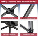 2PCS Mesh Folding Camping Chairs, Oversized Portable Outdoor Chairs, Weight Capacity 325 lbs with Cup Holder, Storage Pocket, Carry Bag Red