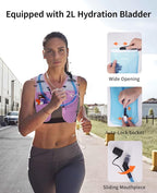 ECOHUB Running Hydration Vest Backpack,Lightweight Breathable Pack with 2L Water Bladder Bag Daypack for Hiking Trail Running Cycling Race Marathon for Women Men