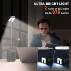 MARBERO 118Wh Portable Power Station with Telescopic Camping Lights for Camping Hiking 32000mAh 160W Max Power Bank with AC Outlet USB DC Output Solar Generator with Telecoping Light Emergency