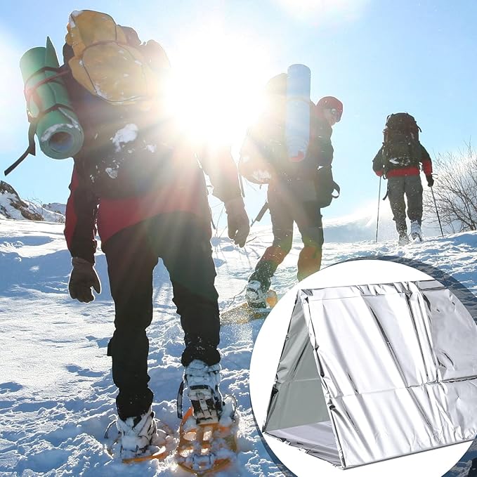 Chumia Emergency Thermal Blanket Bulk 83 x 63 Gigantic Foil Space Blanket Survival Reflective Accessories Gift for Homeless Camping Gear First Aid Hiking Outdoor