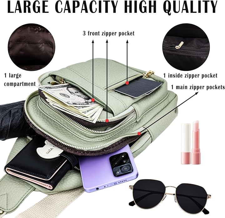 Cross Body Bags for Woman Men Sling Bag Chest Bag with Adjustable Strap Crossbody Handbags Women's Crossbody Bags