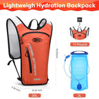 Maelstrom Running Hydration Vest, Hiking Backpack with 2L Water Bladder for Cycling Rave for Men Women