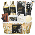 Mothers Day Gifts for Women Spa Day Gifts for Women, White Jasmine Peony Spa Gift Basket Set, Self-Care Relaxation Bath Kit, Nail Clippers, Bath & Body Care Set, Birthday, Christmas, Anniversary