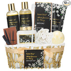 Mothers Day Gifts for Women Spa Day Gifts for Women, White Jasmine Peony Spa Gift Basket Set, Self-Care Relaxation Bath Kit, Nail Clippers, Bath & Body Care Set, Birthday, Christmas, Anniversary