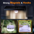 LED Camping Lantern Rechargeable 1400LM, Up to 420H Running Time Camping Tent RGB Light, 10400mAh Emergency Hanging Light for Hurricane, Power Outages, Home, Hiking,Violet