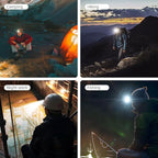 WARSUN Rechargeable Lightweight Headlamp 2 Packs – 750 Lumens Running & Helmet Light, LED Head Torch with Motion Sensor, 5 Modes, for Night Running, Fishing, Camping, Cycling, Work