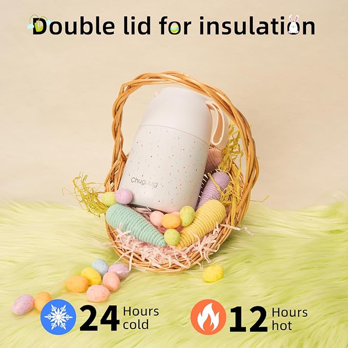 Thermo for Hot Food for Adults Kids | Wide Mouth, 18 oz Insulated Food Jar with Spoon, Leakproof Soup Thermo for School Office Travel, Thermal Steel Lunch Container Easy to Carry (White)