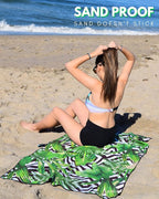 ECCOSOPHY Microfiber Beach Towel - Sand Free Towels are Quick Dry, Light Weight, Super Absorbent - Perfect Pool, Travel, Cruise, Camping Essentials - Oversized Extra Large for Adults 71x35 in