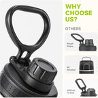 Kids Insulated Water Bottle-18 oz Stainless Steel Vacuum Wide Mouth Sports Flask with Silicone Boot-Reusable Metal Leak Proof Travel Water Bottle for Girls Boys, BPA-Free(Blak)