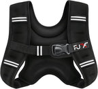 FUFF Weighted vest woman - 5lb/10lb/12lb/15lb/20lb/25lb/30lb Weights with Reflective Stripe, Weighted Vest for Men Women Strength Training Running Walking Jogging