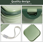Collapsible Dog Bowls, Travel Water Bowl for Dogs, 2-in-1 Portable Food and Water Feeder - Travel Dog Bowls with Lid for Walking, Traveling, Camping and Hiking