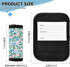 Qilmy Fresh Style Floral Fragments Luggage Handle Wrap 4Pack Luggage Identifiers Tag Comfort Handle Grips Cover for Stroller Suitcase Bag Airplane Travel Accessories1524