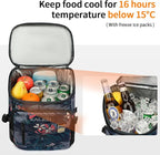 Kalesi Cooler Backpack 36 Cans Lightweight Insulated Backpack Cooler Leak-Proof Travel Camping Lunch Backpack Outdoor Cutlery Backpack for Men and Women