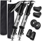 Covacure Trekking Poles Collapsible Hiking Poles - Aluminum Alloy 7075 Trekking Sticks with Quick Lock System, Telescopic, Collapsible, Ultralight for Hiking, Camping
