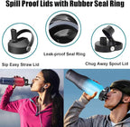 32oz Water Bottle Insulated with Straw,Leak Proof Water Bottles，Mens Water Bottle Stainless Steel for Gym,Hiking,Travel，Sport,1 Liter,Bpa free