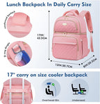 Backpack Cooler Lunch Backpack Double Decker Lunch Box,Insulated Backpack Lunch Cooler Bag, Lightweight Leakproof Lunchbox Backpack for Women Men to Travel,Picnic,Hiking,Beach,Camping