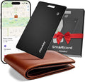 Rhinokey® Wallet Tracker Card (iOS Only) - Slim Rechargeable 1.8mm Thin Tracker Airtag Wallet IP68 Waterproof Apple Find My Luggage Tags Item Finder with Key Chain Hole