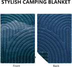 Camping Blanket,Lightweight Puffy Printed Camping Blanket Packable Outdoor Blanket for Camping,Traveling, Stadium, Hiking, Picnics