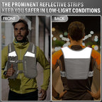 PORTHOLIC Running Vest for Women Men with 17oz Water Bottle |Adjustable Hydration Vest|Reflective |Lightweight |6 Pockets |Breathablefor Running Accessories for Hiking