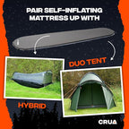 Crua Self Inflating Camping Mattress Sleeping Pad – Camping Air Mattress with Self-Inflating Valve, Quick and Easy Set Up, Ideal for All Weather and Hiking Backpacking