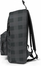 EASTPAK Out Of Office – 31L Backpack with Dual Compartments, 16” Laptop Sleeve, Security Pocket, Bottle Holder & Air Mesh Straps, Checker Dark Grey