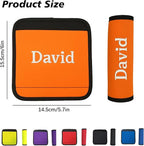 Personalized Luggage Handle Wrap with Embroidered Name Custom Soft Grip Handle Cover for Suitcase, Travel Bag Machine Washable Luggage Identifier for Airplane, Cruise, Road Trip (1 Piece)