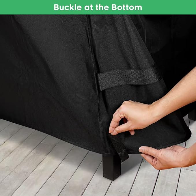 Heavy-Duty 600D Waterproof BBQ Grill Cover fits for Weber Searwood XL 600 Pellet Grill，3400146 Weber Searwood XL 600 Cover, Black