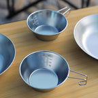 CAMPINGMOON 4pcs Set Stainless Steel Camping Sierra Cup 310ml with Storage Case S220-4P+B