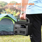 Portable Power Station 345Wh LiFePO4 Battery - Solar Generator with 500W AC Output for Home Use Camping Travel RVs Emergencies
