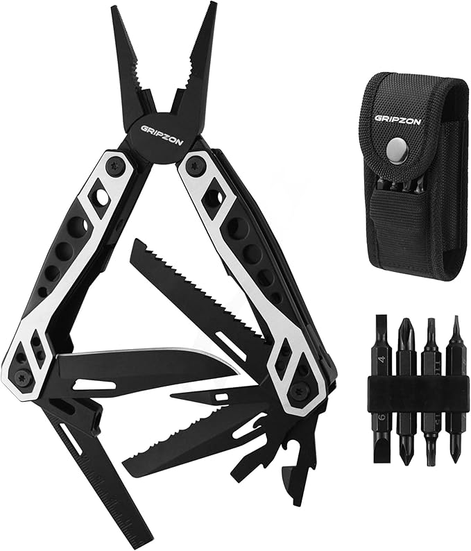 Multitool Pliers, 21-in-1 Multi Tool with Self-Locking & Sheath, Stainless Steel Pocket Knife, Screwdriver, Perfect for EDC Outdoor Survival Camping Hiking, Simple Repair, Survival Gear Gift