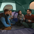 CAMPROS CP Camping Tent 10 Person Family Cabin Tent, 2 Room Water Resistant Waterproof Tent with Top Rainfly, 4 Large Mesh Windows, Double Layer, Easy Set Up, Portable with Carry Bag, 16ft x 9ft x72in