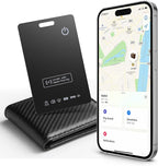 Wallet Tracker Card – Works with Apple Find My [Apple MFi Certified, iOS Only], Slim 1.65mm Bluetooth Item Finder, IP68 Waterproof, Wireless Rechargeable GPS Locator for Wallet, Keys & Luggage