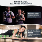 Fragraim Weighted Vest for Women Men - 8lb/10lb/12lb/16lb/22lb/25lb/30lb Weight Vest with Reflective Stripe, Detachable Phone Pouch, Ideal for Walking, Strength Training, Running, Workout, Cardio