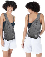 WATERFLY Small Hiking Sling Bag: Crossbody Sling Backpack Chest Bag Daypack for Men Women with Skin-Friendly Shoulder Strap