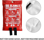 Fire Blanket,47" x 71",Fiberglass Fire Blanket for Camping and Fire Fighting Shelters