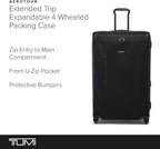 TUMI - Aerotour 4 Wheel Expandable Luggage - Men's and Women's Lightweight Business and Leisure Travel Suitcase - 31" Extended Trip Expandable Packing Case, Black