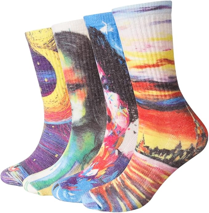 EnerWear 4 Pack Women's Merino Wool Outdoor Hiking Trail Crew Sock