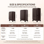 NINETYGO Large Checked Luggage 29 Inch, Flat Top Opening Check In Luggage with Brake Wheels, Expandable, Coffee-Infused PC Hard Shell, Eco-Friendly, TSA Lock, 360° Spinner Wheels (Latte)