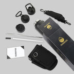 32 Oz Insulated Water Bottle with Strap Stainless Steel Sports Water Bottle with 3 Lids (Straw, Chug & Flip Lid) 1 Liter Leak Proof Insulated Metal Jug for Men & Women - Black