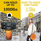 Upgraded 19.7"Portable Collapsible Folding Stool with Cushion Retractable Telescoping Foldable Stool for Adults Heavy Duty Camping Sturdy with Max Load Capacity 1000lbs for Outdoor Fishing Hiking BBQ